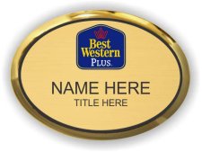 (image for) Best Western Plus Gold Oval Executive Framed Badge (Logo B)