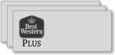 (image for) Best Western Plus Black Logo Silver Badge Pack of 25 (Logo Only, Square Corners)