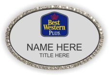 (image for) Best Western Plus Oval Silver Bling Badge (Logo B)