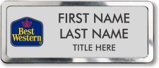 (image for) Best Western Silver Prestige Badge with Polished Silver Frame