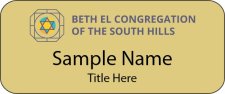 (image for) Beth El Congregation of the South Hills Standard Gold Badge