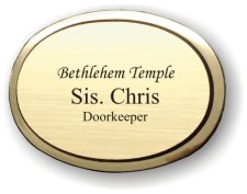 (image for) Bethlehem Temple Executive Oval Gold Badge