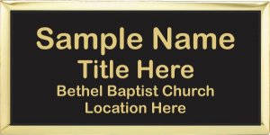 (image for) Bethel Baptist Church Executive Gold badge With Black Insert