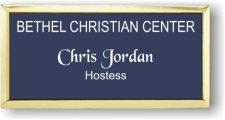 (image for) Bethel Christian Center Executive Blue Gold Framed Badge