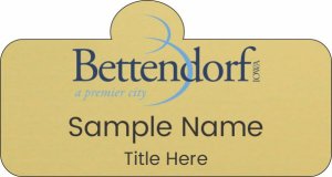 (image for) City of Bettendorf Gold Shaped Badge