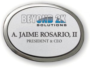 (image for) Beyond 2K Solutions Silver Oval Badge