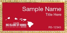 (image for) Keller Williams Big Island of Hawaii Bling Gold Badge with Red Insert