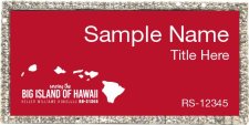 (image for) Keller Williams Big Island of Hawaii Bling Silver Badge with Red Insert