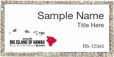 (image for) Keller Williams Big Island of Hawaii Bling Silver Badge with White Insert