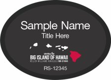 (image for) Keller Williams Big Island of Hawaii Oval Executive Black Badge with Black Insert