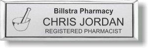 (image for) Billstra Pharmacy Small Silver Executive Badge