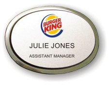(image for) Burger King Executive Oval Silver Badge