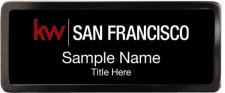 (image for) Keller Williams San Francisco Black Chrome badge Black Insert