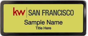 (image for) Keller Williams San Francisco Black Chrome badge Gold Insert