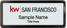 (image for) Keller Williams San Francisco Black Chrome badge Silver Insert