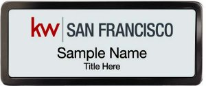 (image for) Keller Williams San Francisco Black Chrome badge Silver Insert