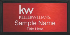 (image for) Keller Williams KW Black Executive Red Anodized Badge