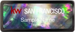 (image for) Keller Williams San Francisco Black Chrome Black Mother of Pearl Badge