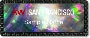 (image for) Keller Williams San Francisco Black Mother of Pearl Carbon Badge