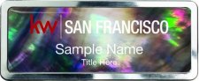 (image for) Keller Williams San Francisco Black Mother of Pearl Polished badge