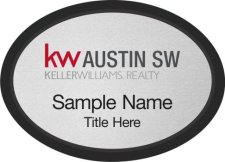 (image for) Keller Williams Austin SW Black Oval Executive Silver Badge