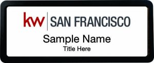 (image for) Keller Williams San Francisco Prestige Black Anodized White Badge