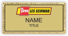 (image for) Les Schwab Tire Center Gold Bling Badge