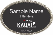 (image for) Keller Williams Kauai Oval Bling Silver Badge with Black Insert