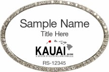 (image for) Keller Williams Kauai Oval Bling Silver Badge with White Insert