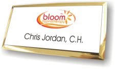 (image for) Bloom Hypnotherapy Executive White Gold Framed Badge