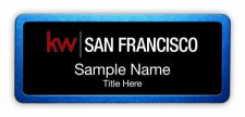 (image for) Keller Williams San Francisco Prestige Blue Anodized Black Badge