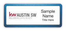 (image for) Keller Williams Austin SW Prestige Blue Anodized White Badge