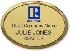 (image for) Residential Blue Realtor Executive Oval Gold Badge