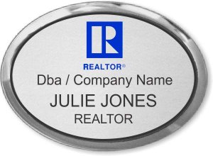 (image for) Residential Blue Realtor Executive Oval Silver Badge