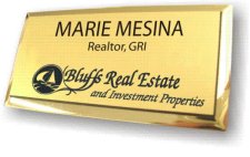 (image for) Bluffs Real Estate Executive Gold Badge (Logo On Bottom)