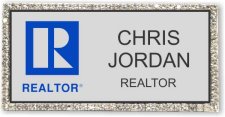 (image for) Residential Blue Realtor Silver Bling Badge