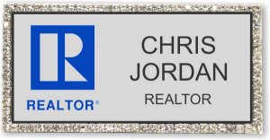 (image for) Residential Blue Realtor Silver Bling Badge