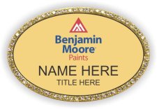 (image for) Benjamin Moore Paints Oval Gold Bling Badge
