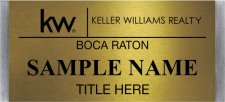 (image for) Keller Williams Boca Raton Large Silver Meridian Gold Badge