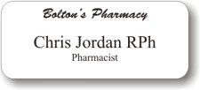 (image for) Bolton's Pharmacy White Badge
