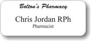 (image for) Bolton\'s Pharmacy White Badge