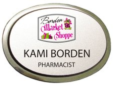 (image for) Borden Market Shoppe Executive Oval Silver Badge