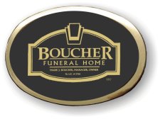 (image for) Boucher Funeral Home Black Oval Executive Badge