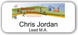 (image for) Boulevard Pediatrics Full Color White Badge Round Corners