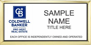 (image for) Coldwell Banker Pro West Executive Gold Badge - White Insert