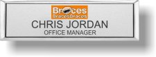 (image for) BracesBracesBraces Small Silver Executive Badge