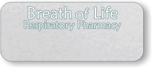 (image for) Breath of Life Home Oxygen Respiratory Pharmacy Silver Logo Only Badge