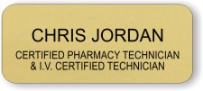 (image for) Gold Name Badge Round Corners