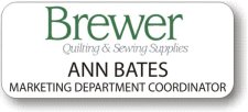 (image for) Brewer Quilting and Sewing White Badge