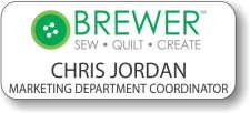 (image for) Brewer SEW QUILT CREATE White Badge